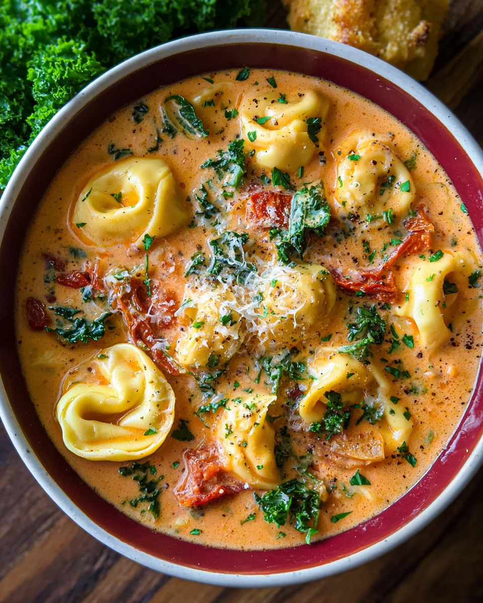 Creamy Tuscan Tortellini Soup