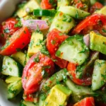 Cucumber Tomato Avocado Salad