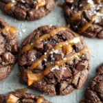 Double Chocolate Salted Caramel Cookies