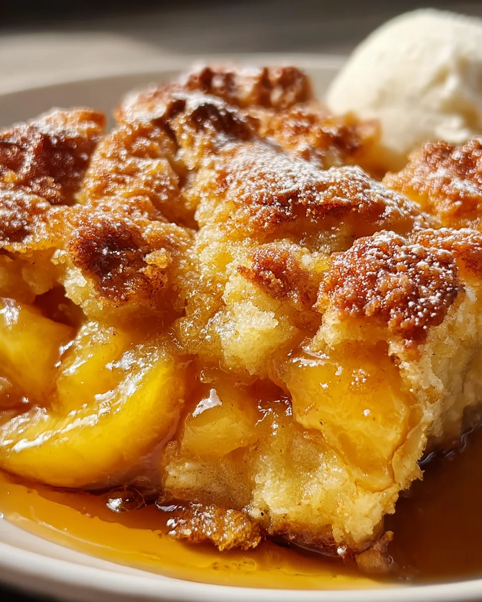 Ridiculously Easy Peach Cobbler