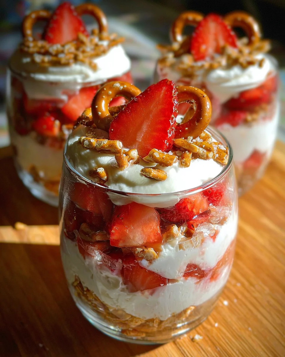 Strawberry Pretzel Salad Parfaits