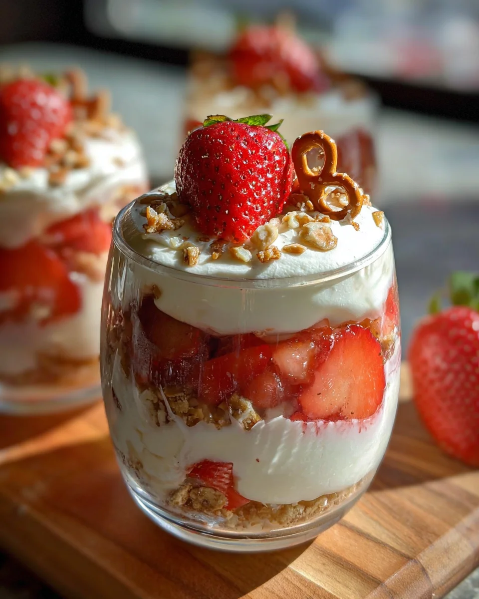 Strawberry Pretzel Salad Parfaits 15 Strawberry