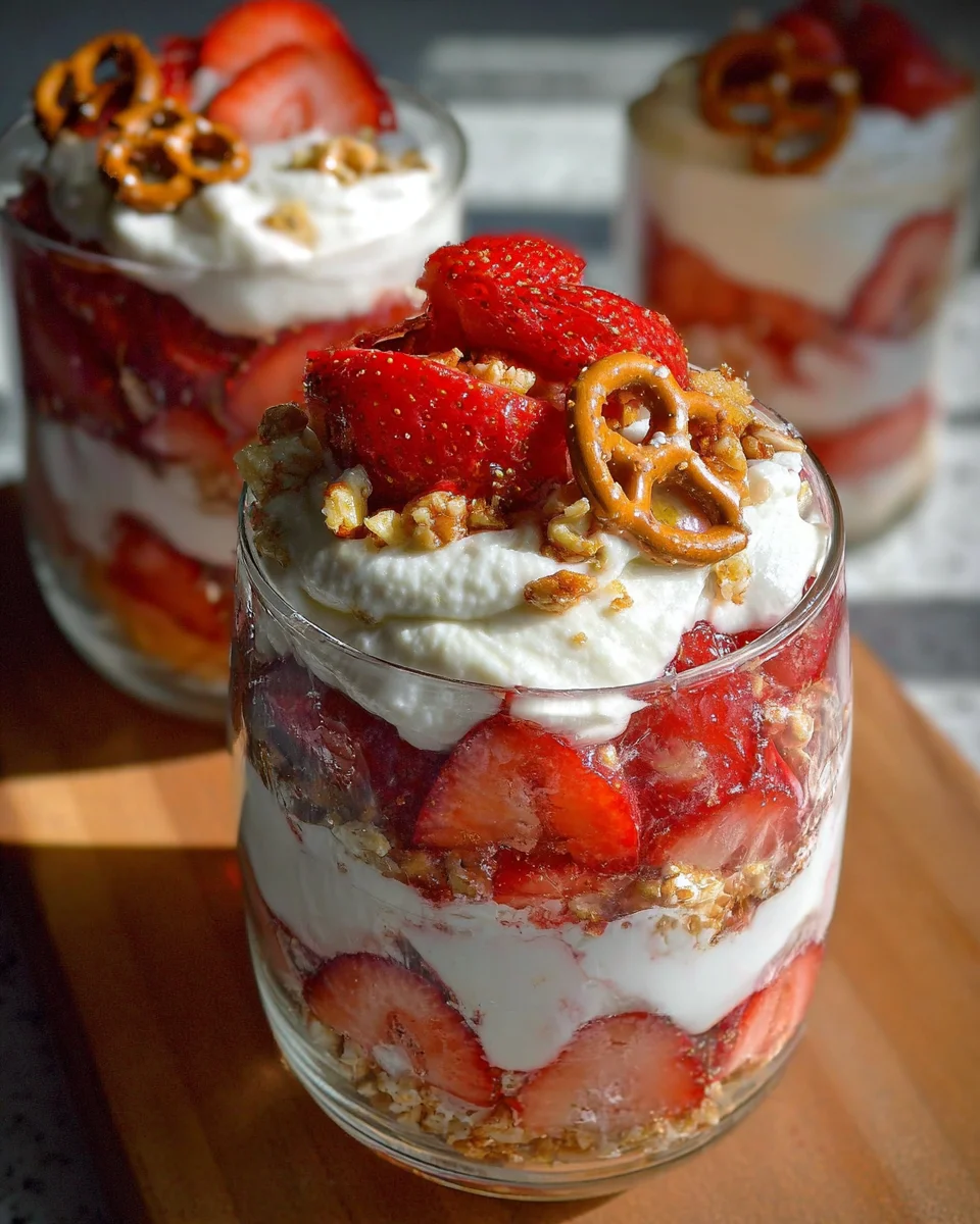 Strawberry Pretzel Salad Parfaits 16 Strawberry