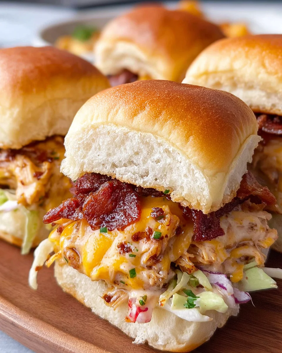 Bacon Ranch BBQ Chicken Sliders 20 Bacon
