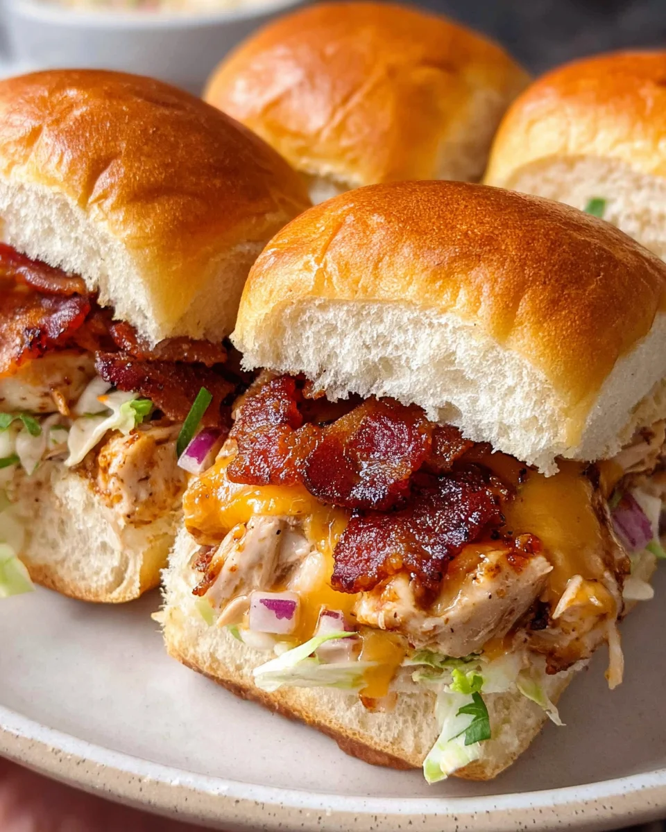 Bacon Ranch BBQ Chicken Sliders 21 Bacon
