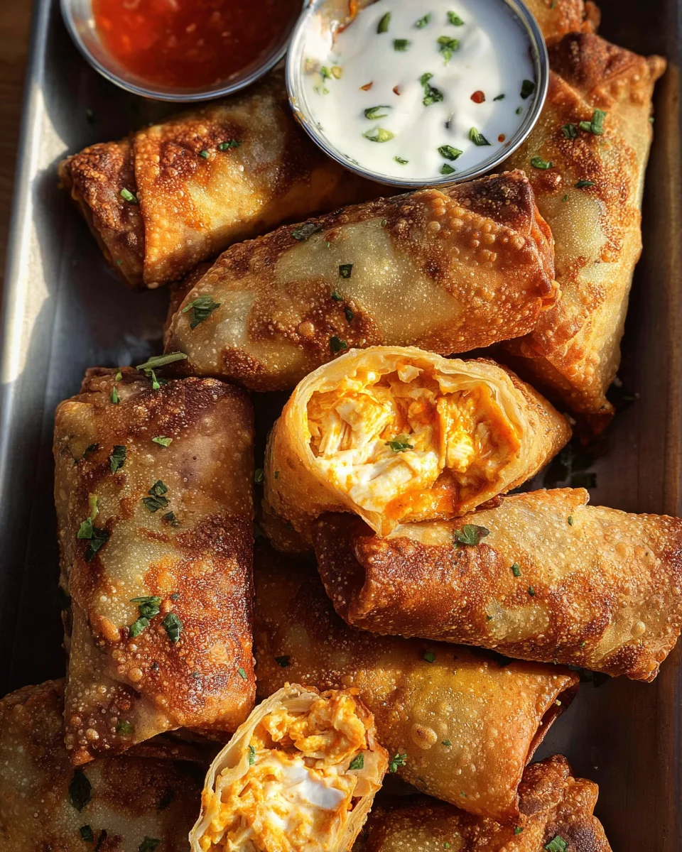 Buffalo Chicken Egg Rolls
