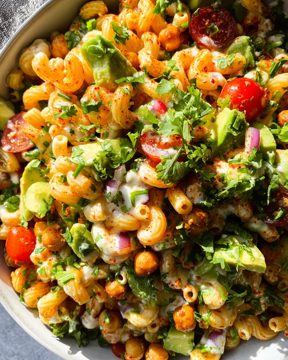 Buffalo Chickpea Pasta Salad