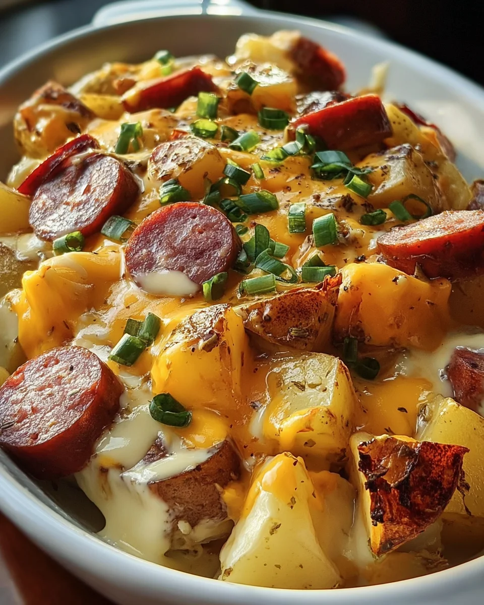 Cheesy Ranch Potatoes and Smoked Sausage 23 Cheesy