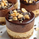 Chocolate Peanut Butter Mini Cheesecakes 24 Chocolate Peanut Butter Mini Cheesecakes