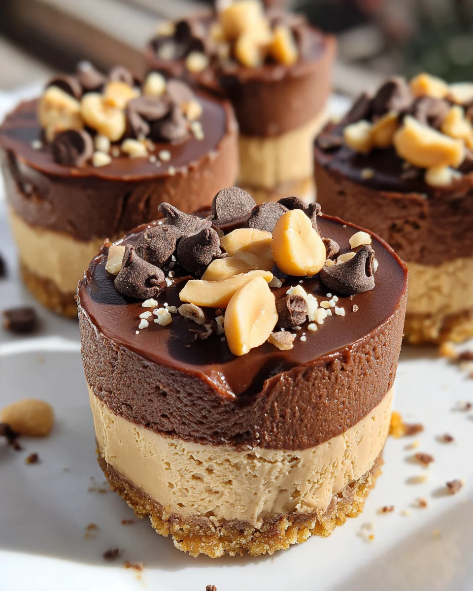 Chocolate Peanut Butter Mini Cheesecakes 22 Chocolate