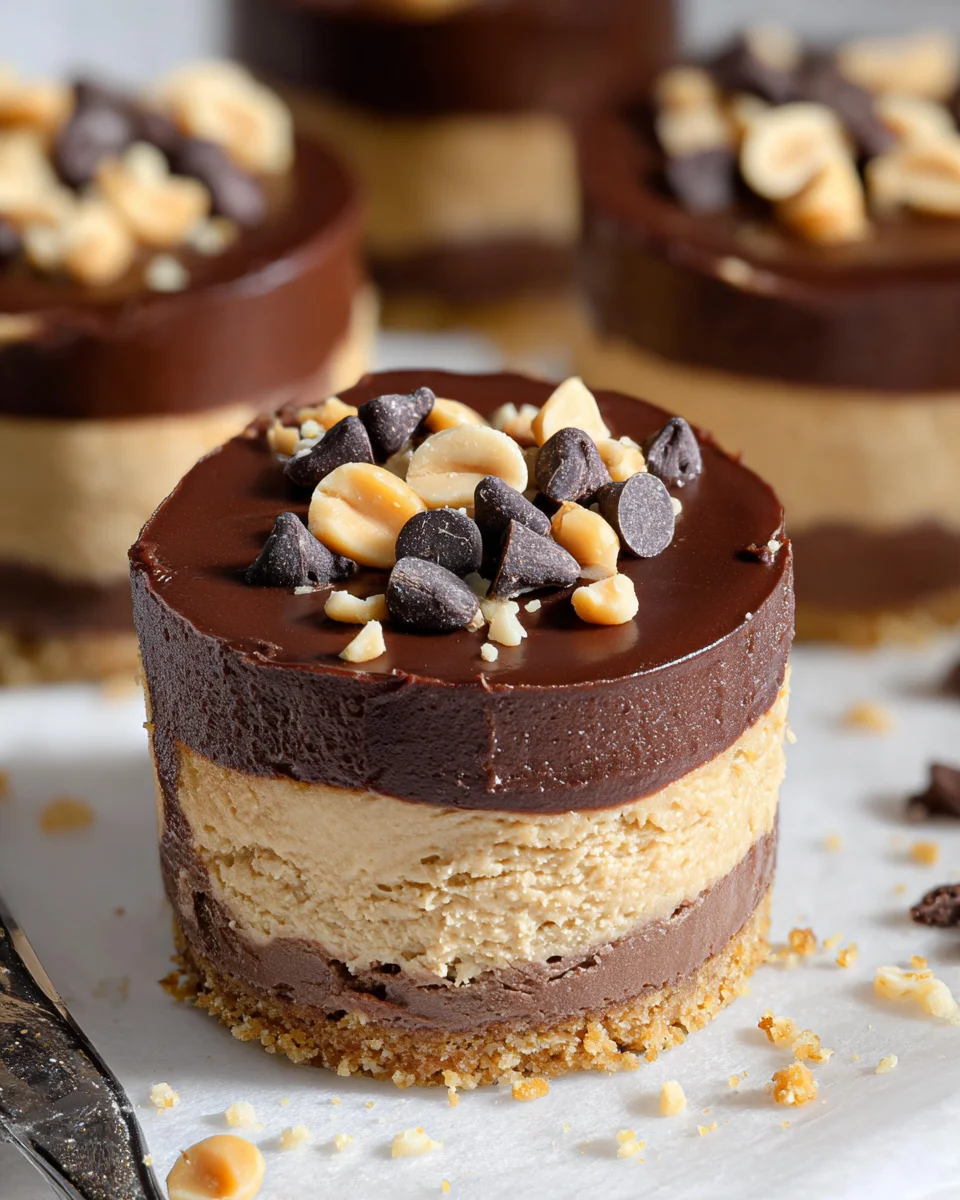 Chocolate Peanut Butter Mini Cheesecakes 23 Chocolate