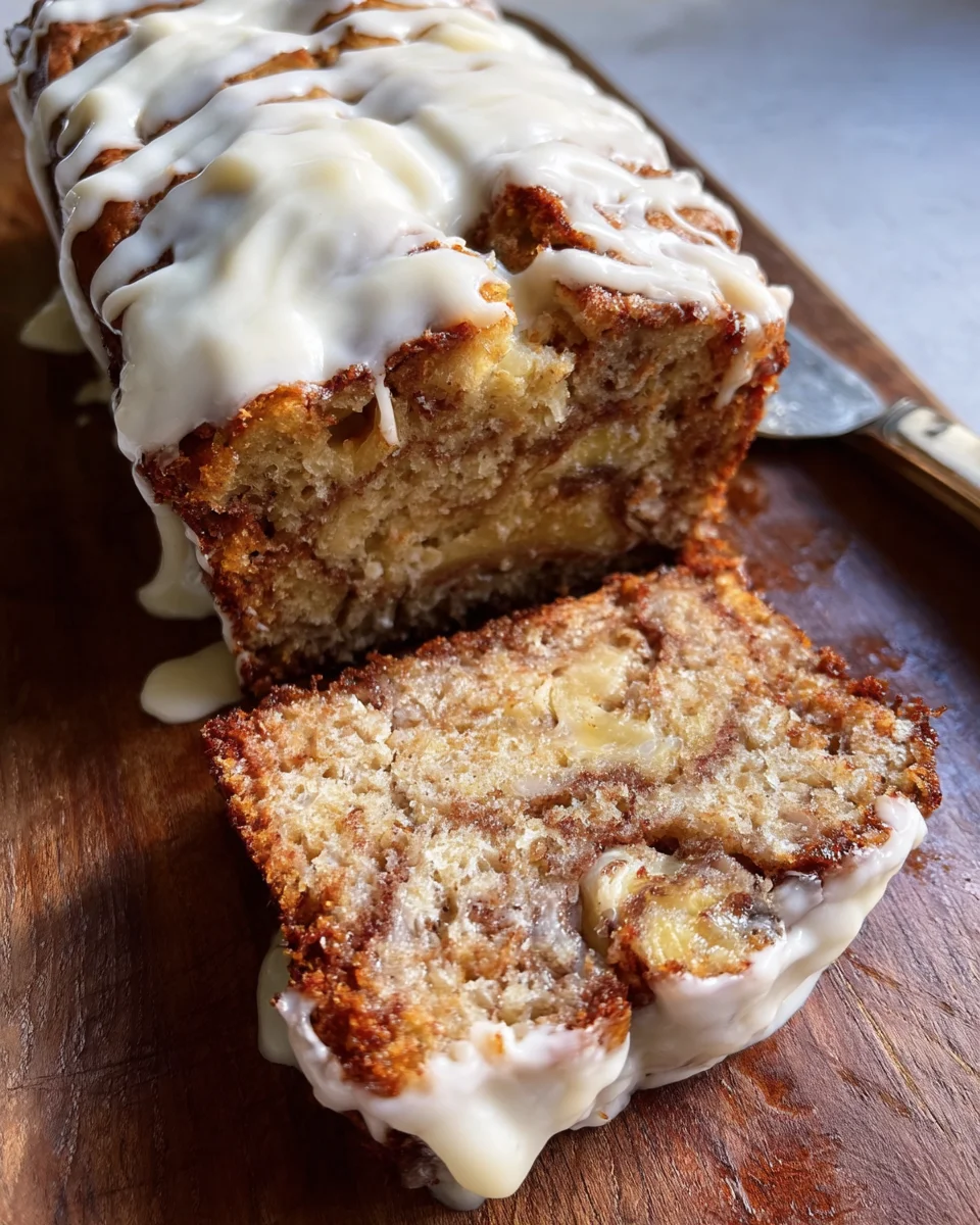 Cinnamon Roll Banana Bread