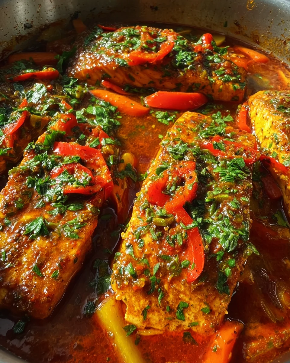 Classic Spicy Moroccan Fish in Rich Sauce
