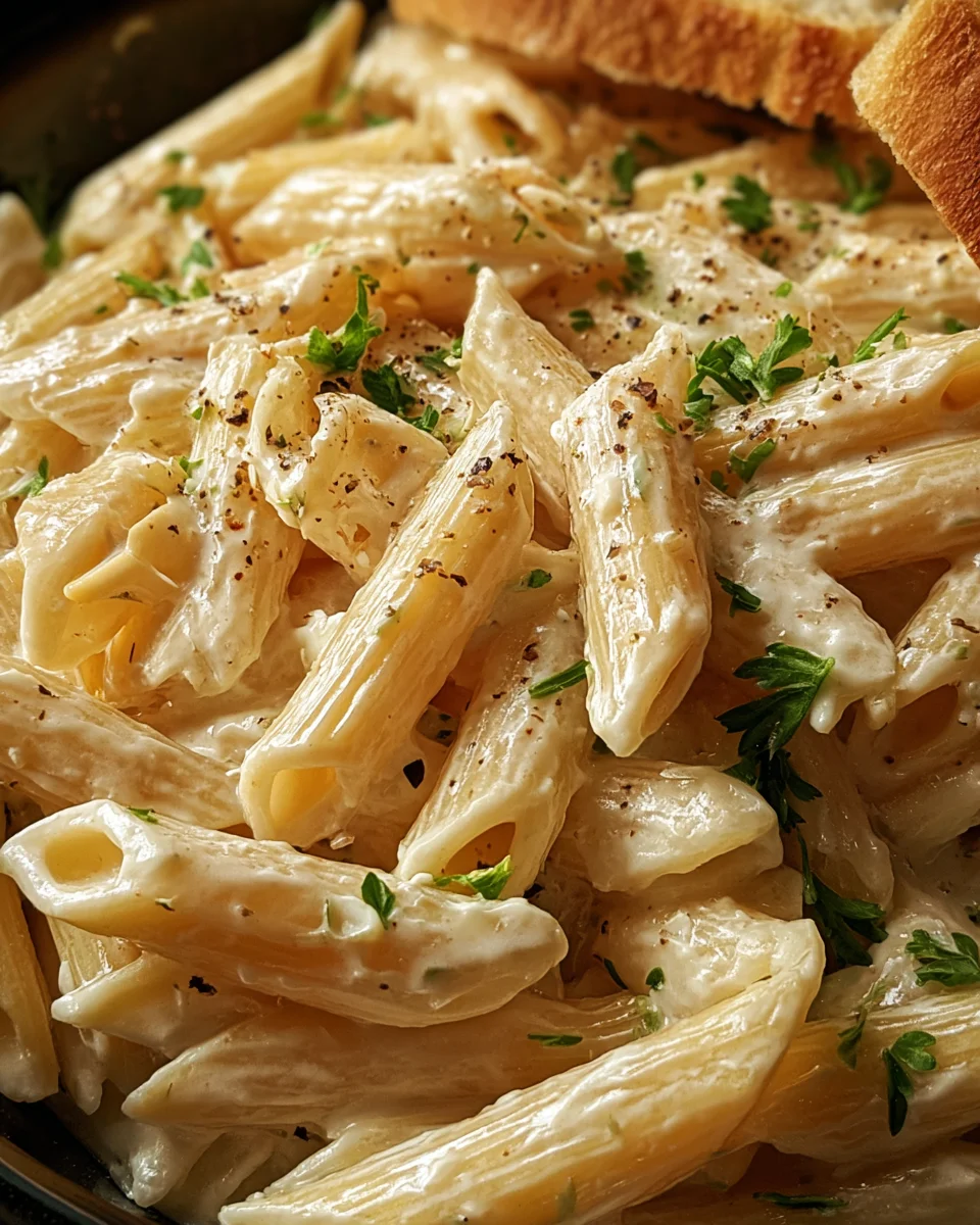 Creamy Garlic Penne Pasta 20 Creamy