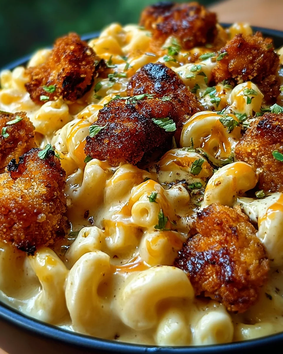 Creamy Honey Pepper Chicken Mac and Cheese Delight
