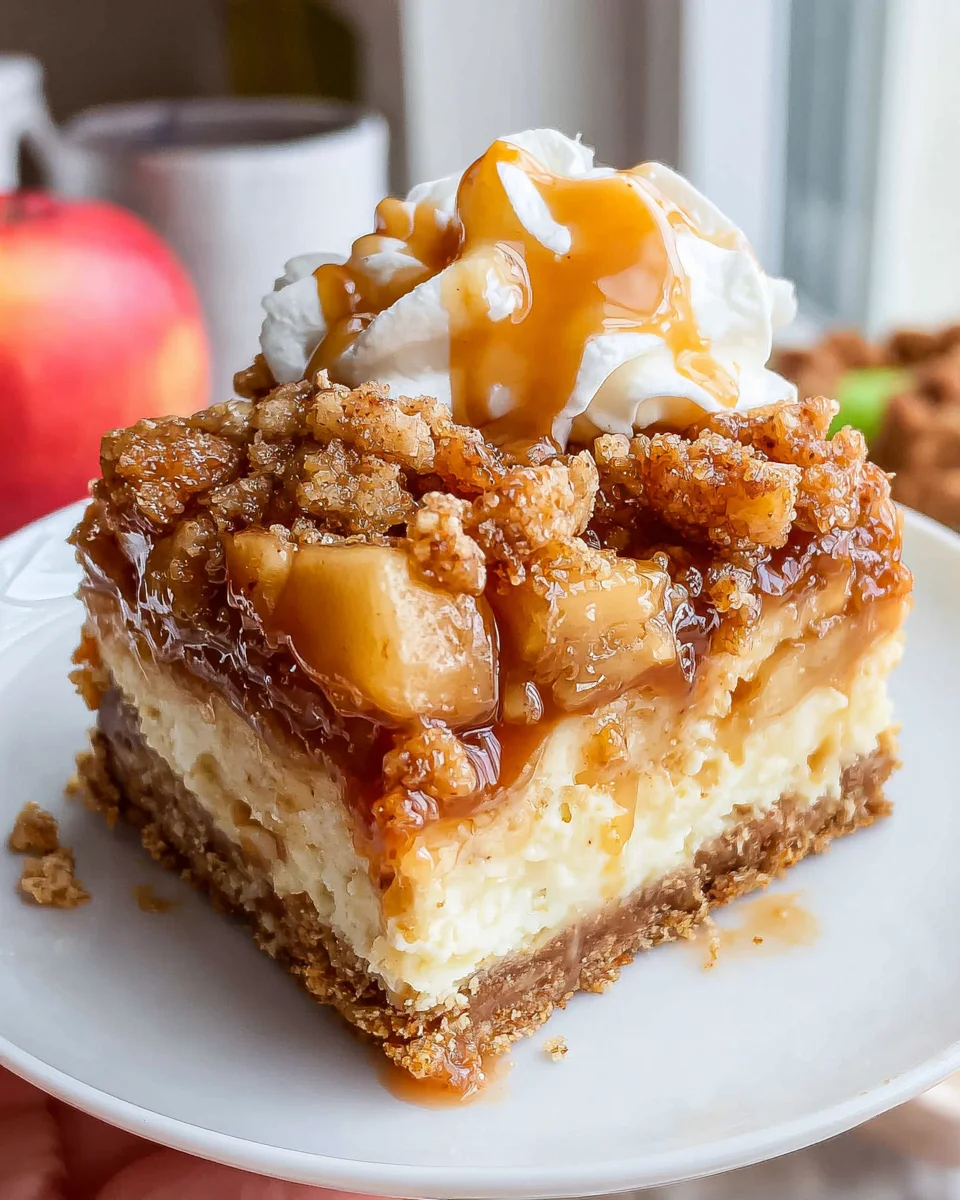 Easy Caramel Apple Cheesecake Bars