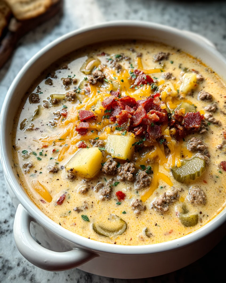 Easy Cheeseburger Soup