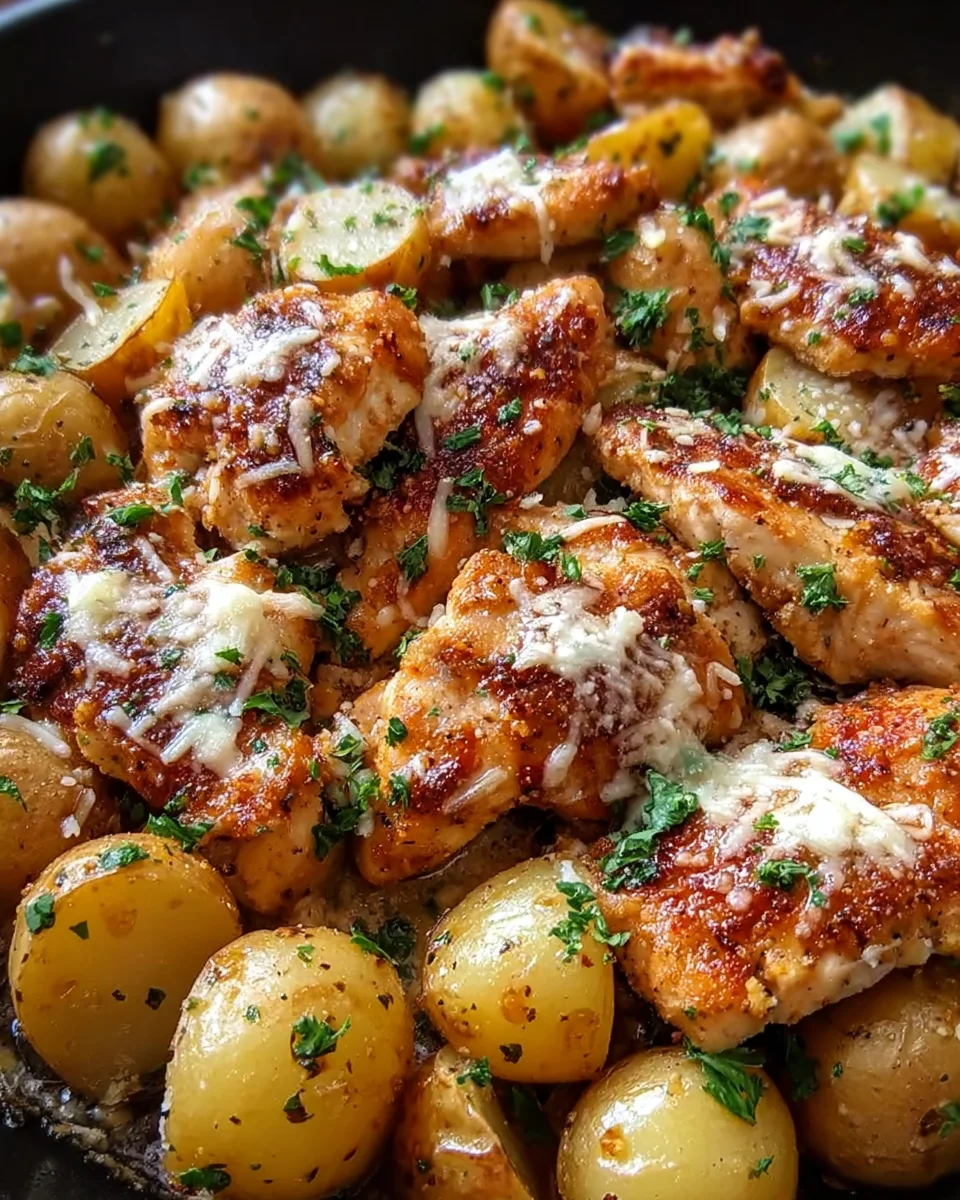 Garlic Parmesan Chicken and Potatoes (One-Pan Dinner)
