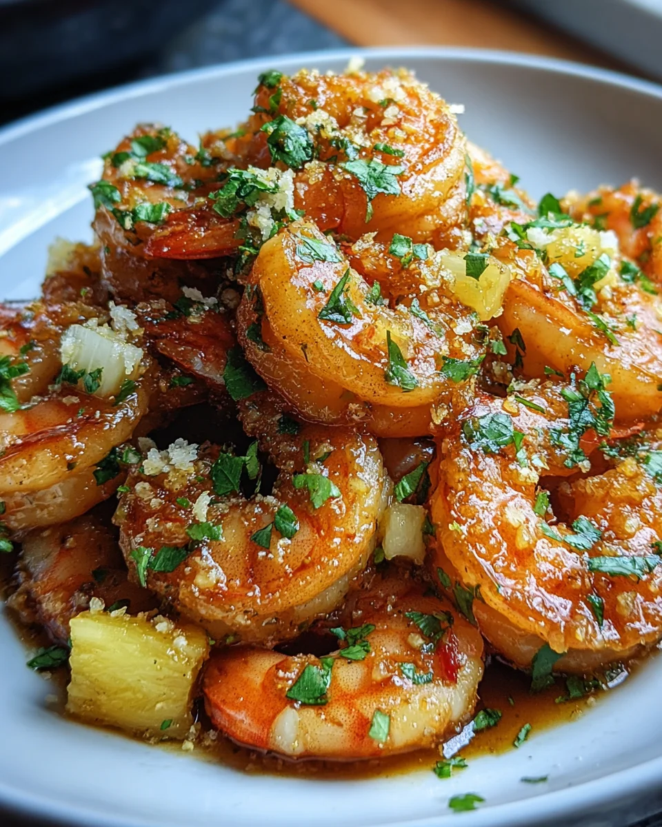 Hawaiian Garlic Shrimp