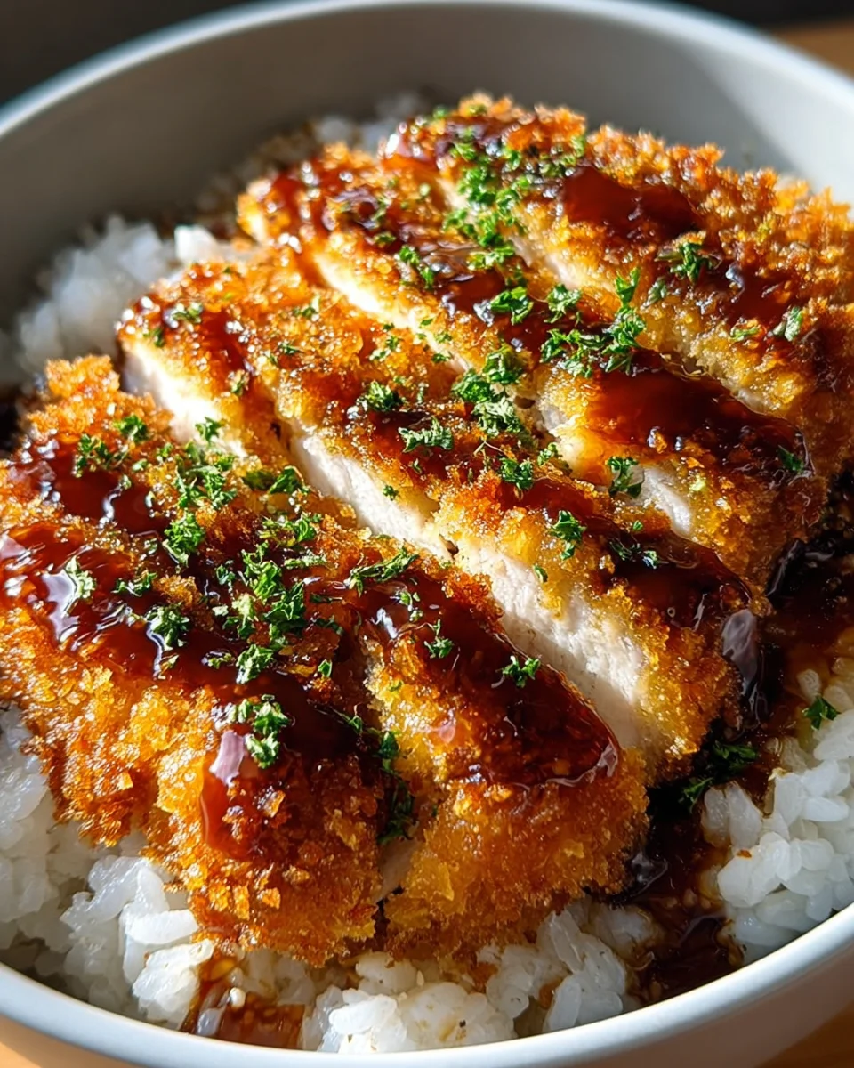 Japanese Katsu Bowls with Tonkatsu Sauce