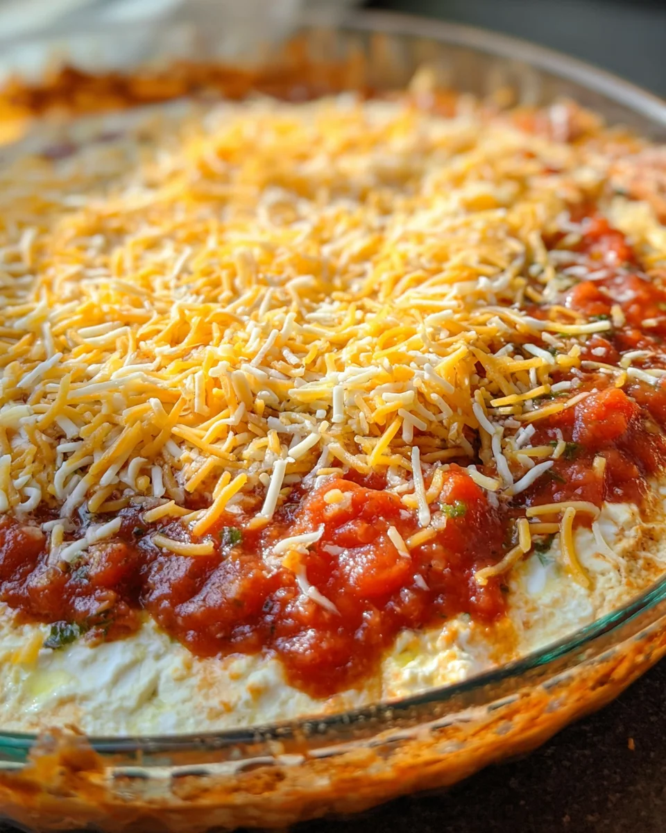 Layered Cream Cheese and Salsa Dip