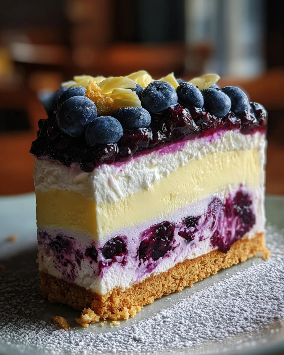 Lemon Blueberry Shortbread Mousse Cake 25 Lemon