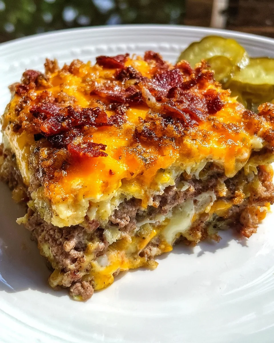 Low-Carb Bacon Cheeseburger Casserole