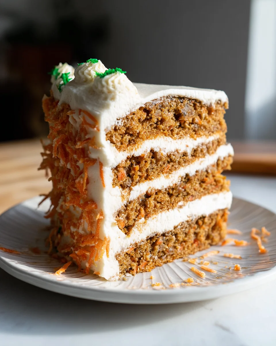 MOIST Vegan Carrot Cake Recipe with Cream Cheese Frosting