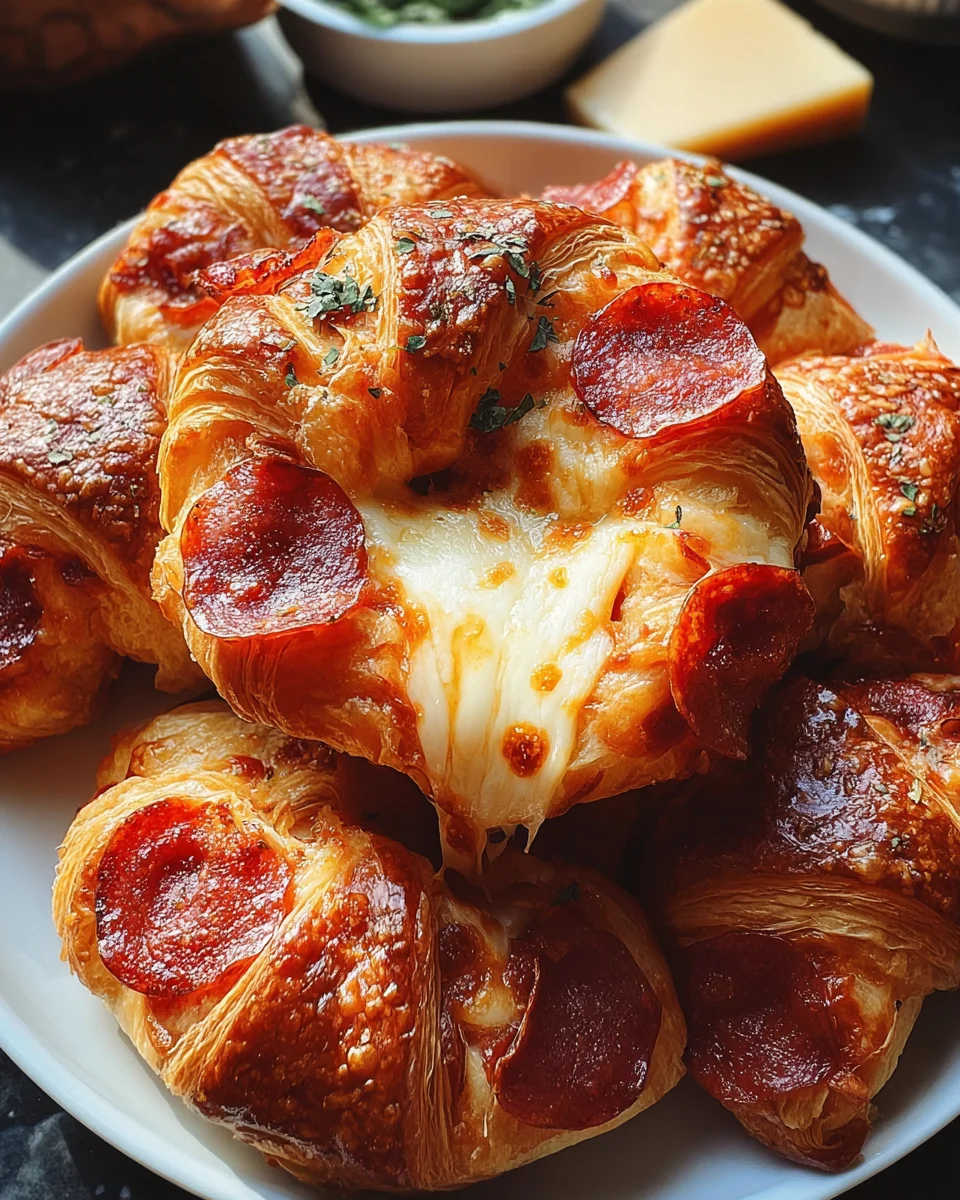 Mozzarella Pepperoni Croissant Rolls