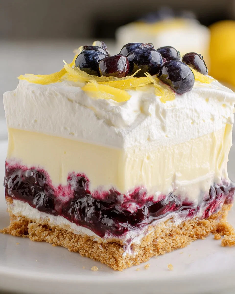 No Bake Lemon Blueberry Dessert 20 No