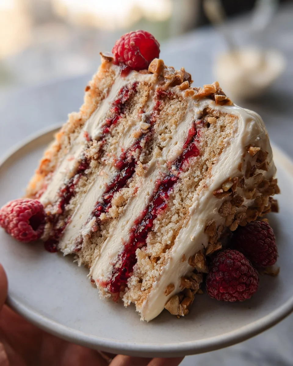 One Bowl Vegan Almond Raspberry Cake with Cream Cheese Frosting 30 One