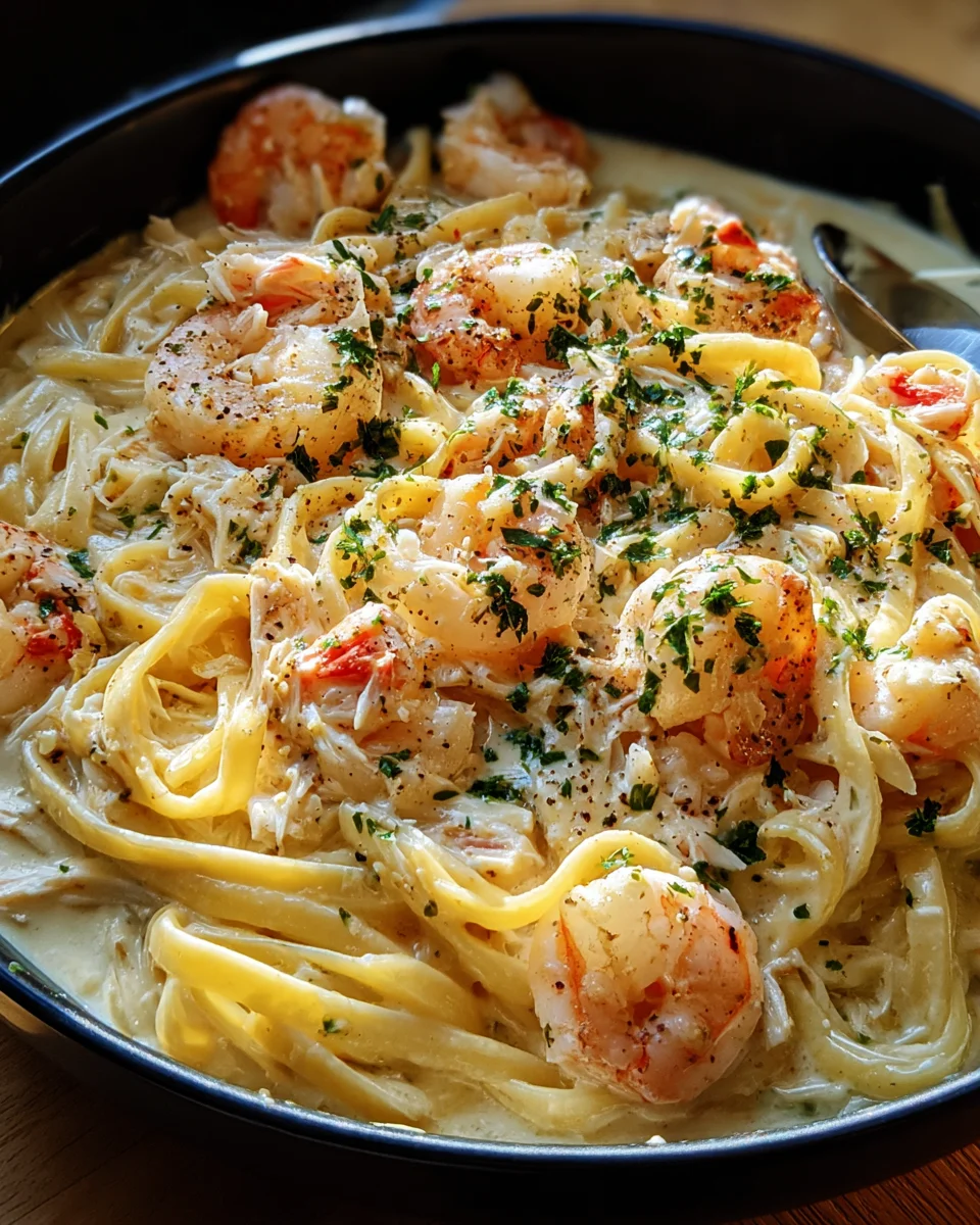 One Pot Shrimp and Crab Alfredo 21 One
