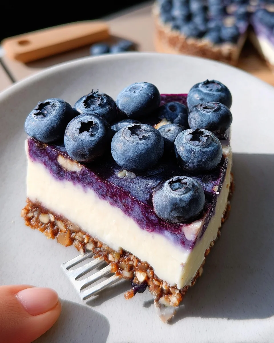 Raw Vegan Blueberry Cheesecake