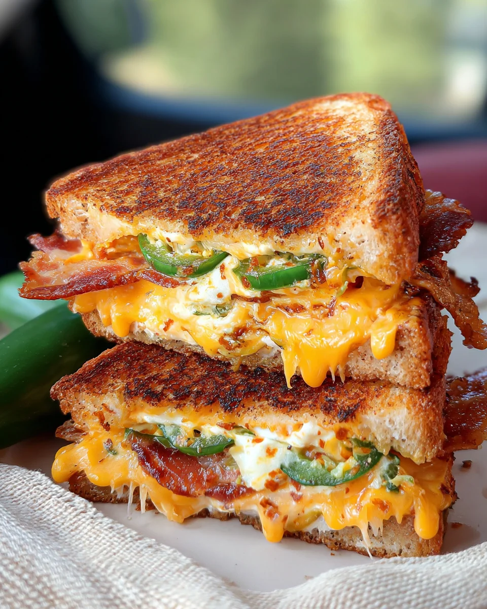 Roasted Jalapeño Popper Grilled Cheese