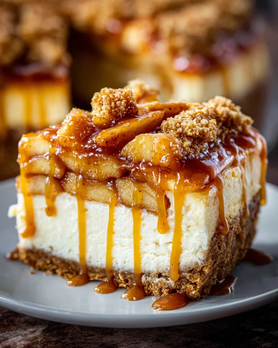 Salted Caramel Apple Pie Cheesecake 18 Salted