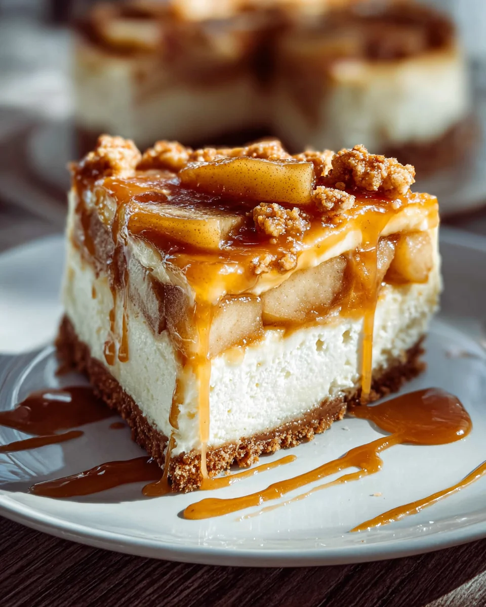 Salted Caramel Apple Pie Cheesecake 19 Salted