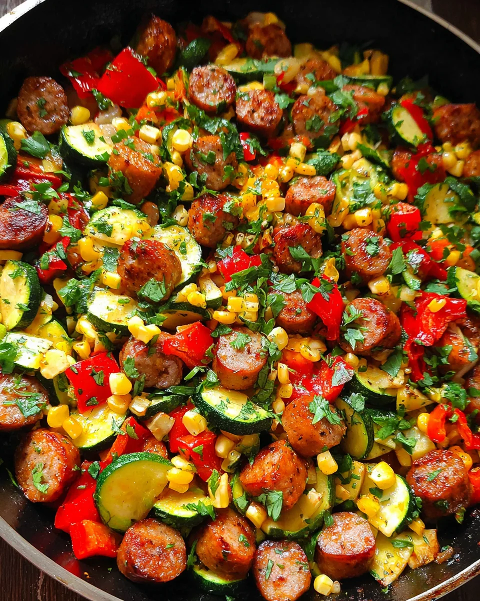 Sausage and Veggies Skillet - 30 Minute, One-Pan Meal 18 Sausage