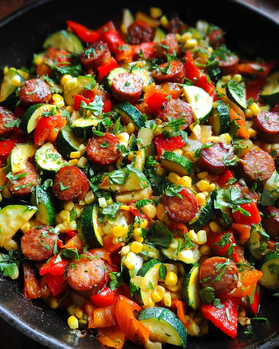 Sausage and Veggies Skillet - 30 Minute, One-Pan Meal 19 Sausage