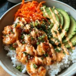 Shrimp Rice Bowls with Spicy Mayo