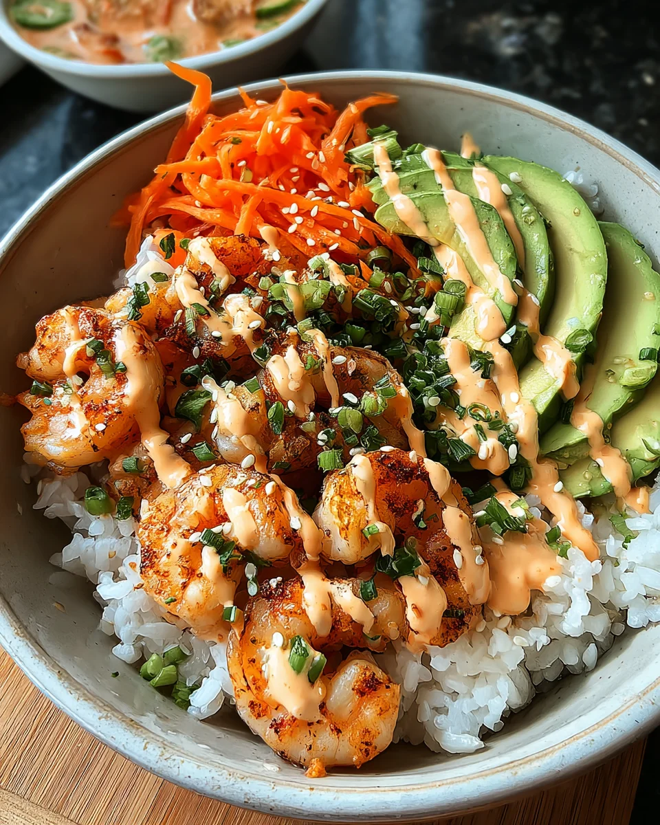Shrimp Rice Bowls with Spicy Mayo