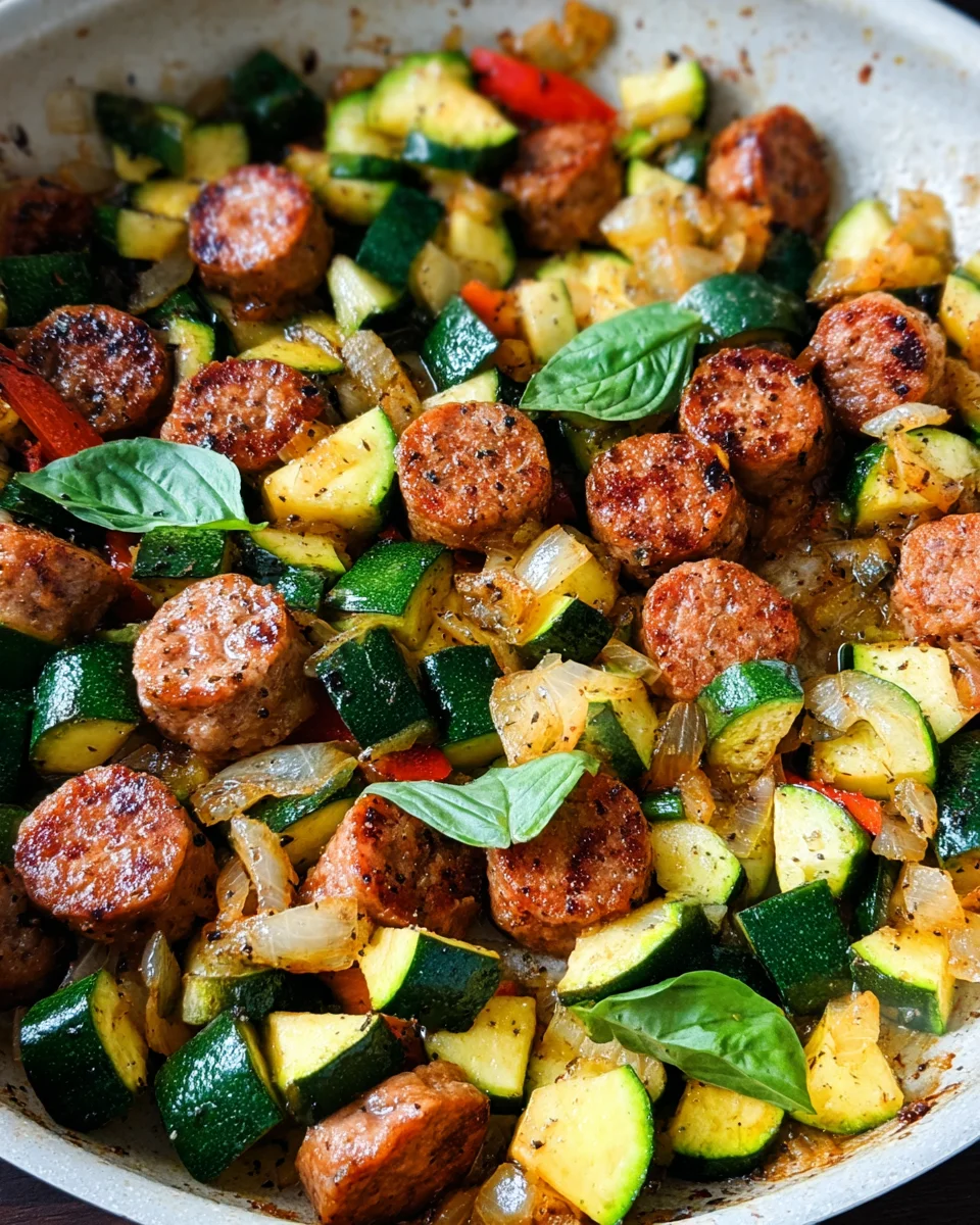 Skillet Sausage and Zucchini 21 Skillet