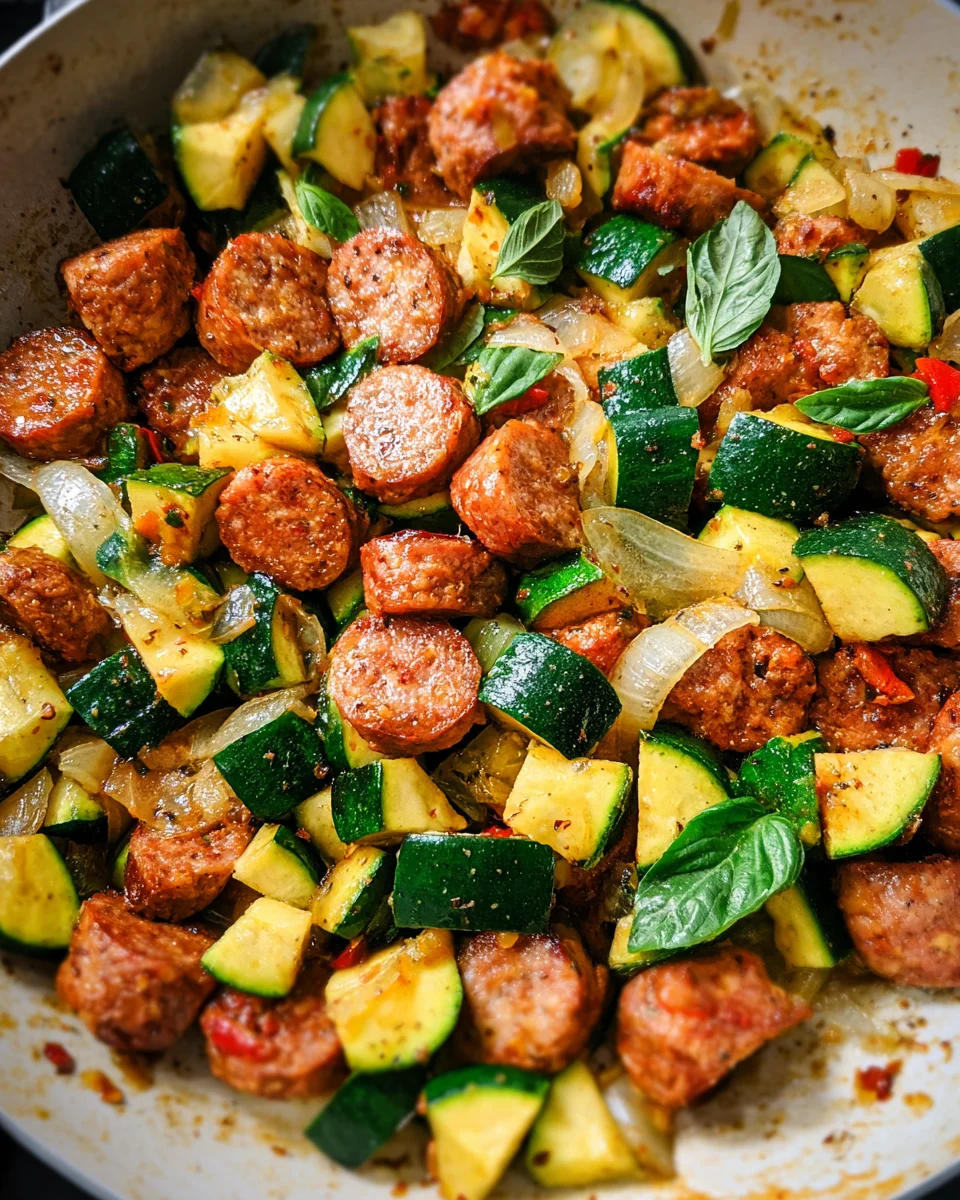 Skillet Sausage and Zucchini 22 Skillet