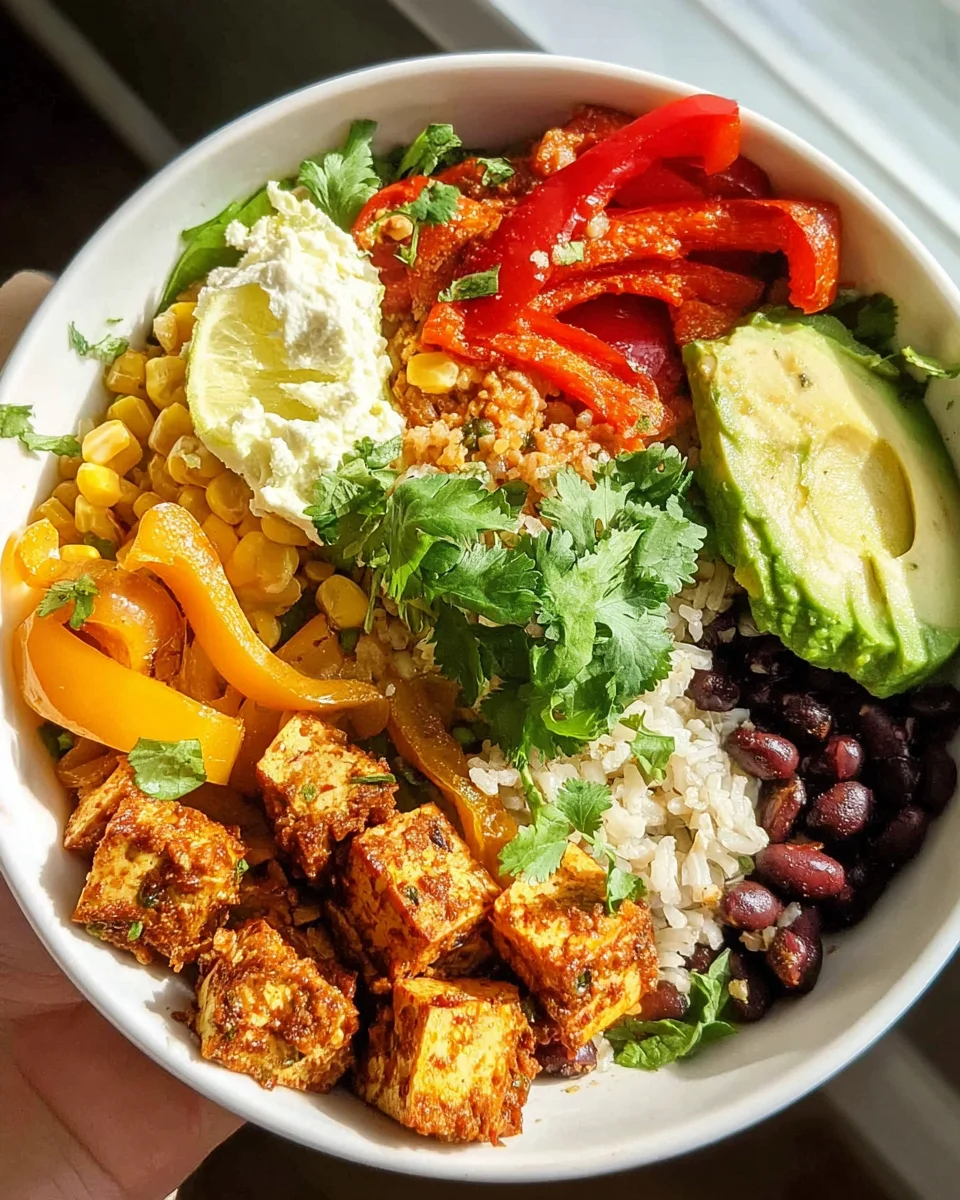 Spicy Baked Tofu Burrito Bowl 29 Spicy