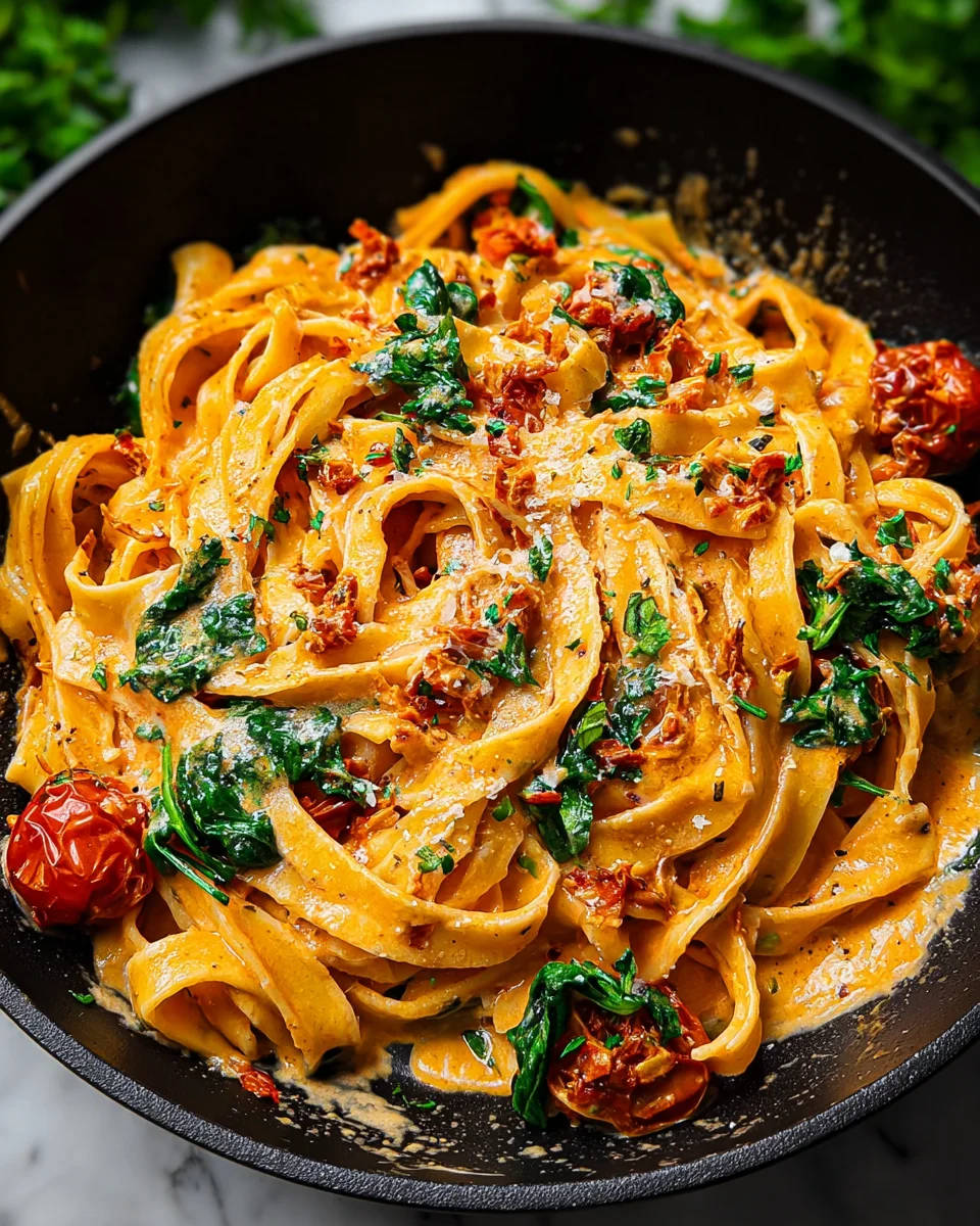 Vegan Creamy Sun Dried Tomato Pasta Recipe