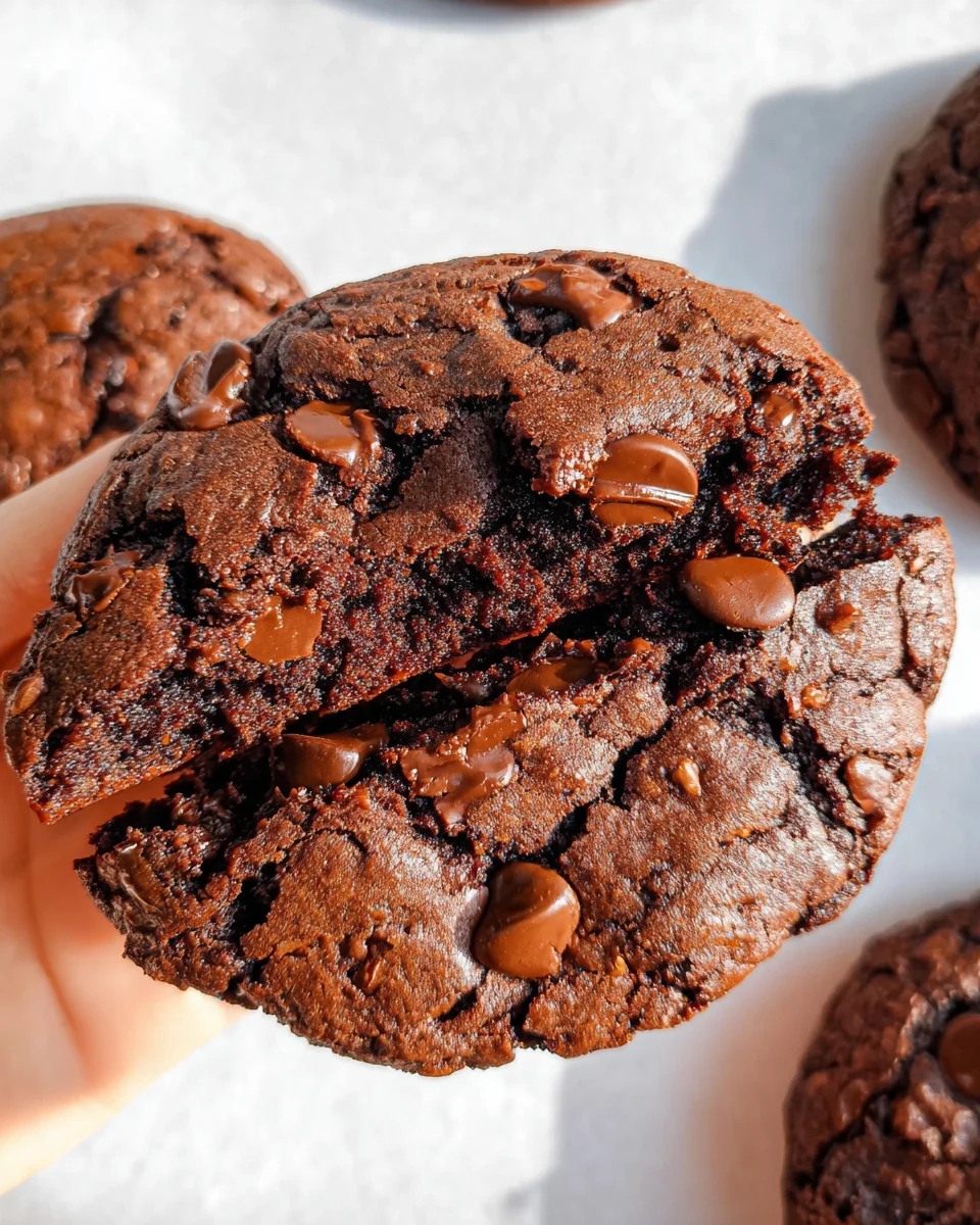 Bakery Style Double Chocolate Chip Cookies