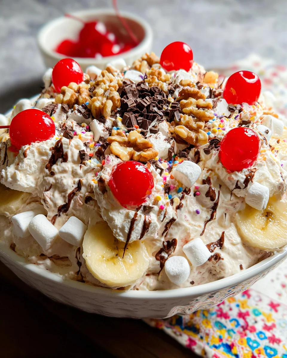 Banana Split Fluff Salad