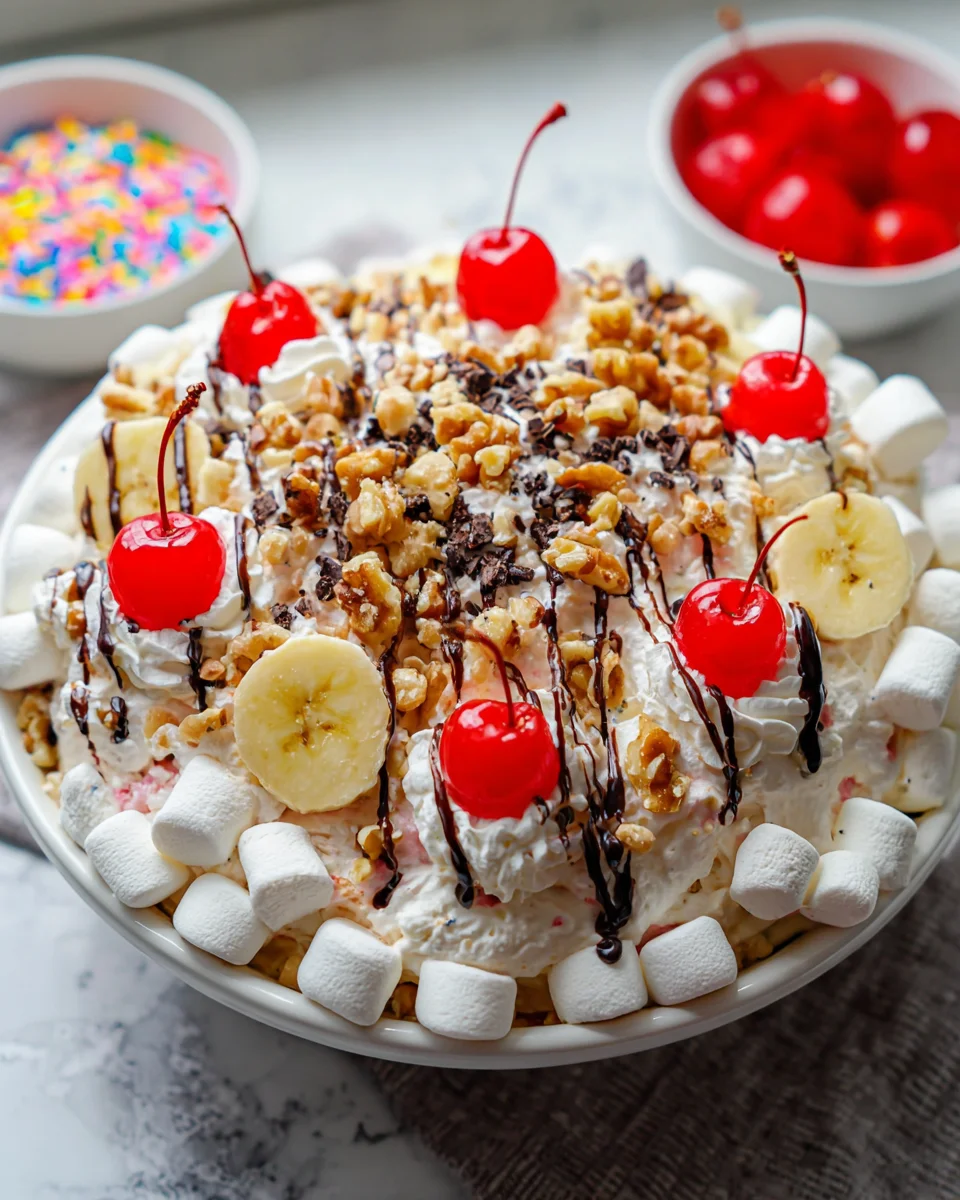 Banana Split Fluff Salad 18 Banana