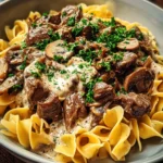 Beef Stroganoff with Egg Noodles