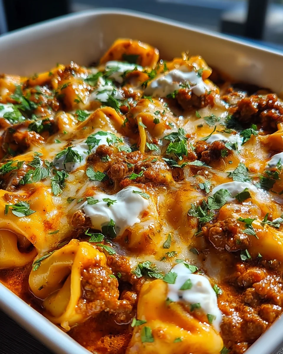 Cheesy Beef Enchilada Tortellini 23 Cheesy