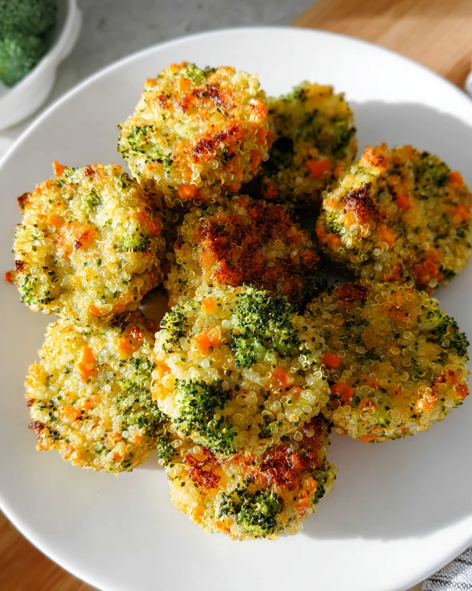 Cheesy Broccoli Quinoa Bites